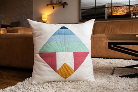 pillow with bamboo mix and patchwork